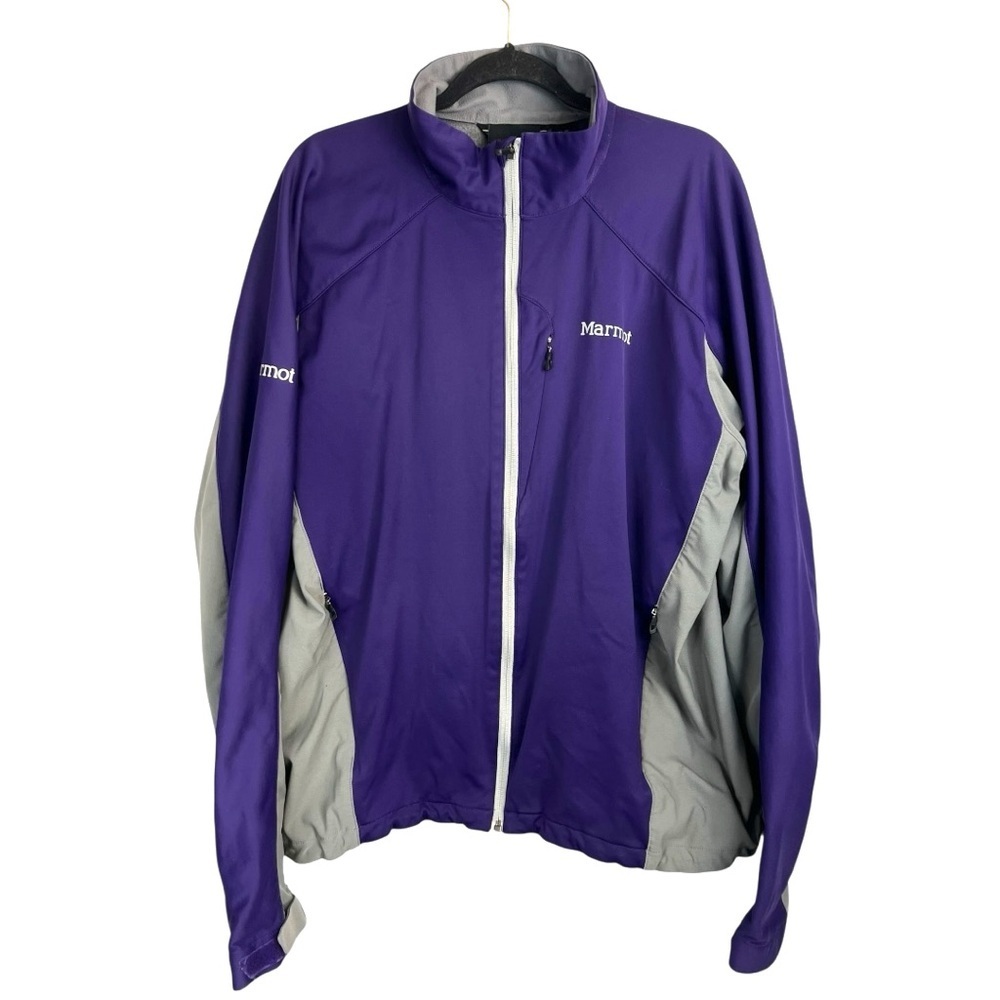 Marmot Men's Purple/Grey Zip Up Windstopper Jacket - Size XL